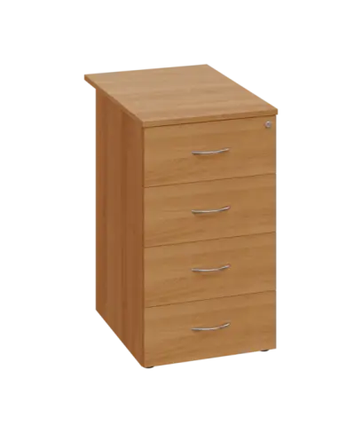 CKCP 2 - 75 kontejner přístavný, 4-zásuvkový, deska 25 mm, centrální zámek, buk royal